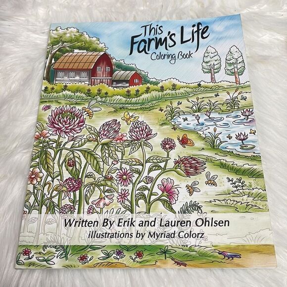 Adult Coloring Books Farm Life and Calming Colors - Picture 6 of 9